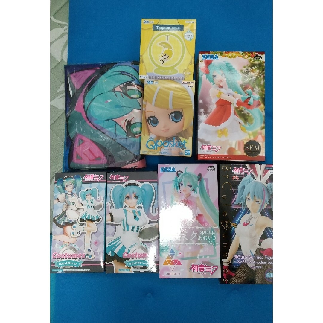 初音ミク +鏡音リン、レン (計7品)フィギュア&グッズセット