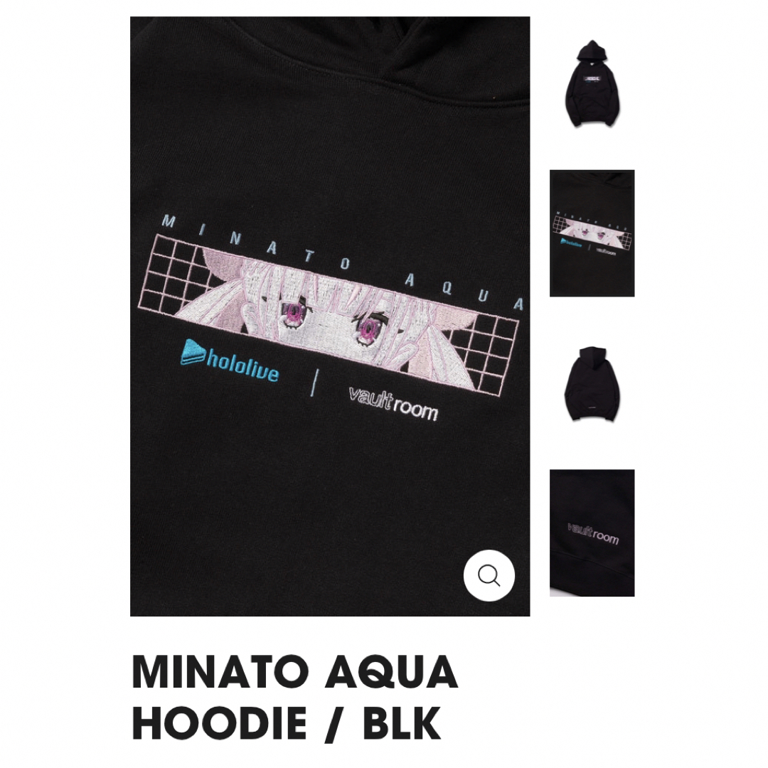 ★湊あくあ★VAULTROOM MINATO AQUA HOODIE BLK