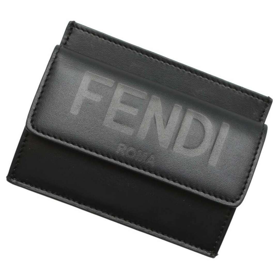 フェンディ カードケース ローマ レザー 8M0423 FENDI コインケース 黒