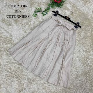 コントワーデコトニエ(Comptoir des cotonniers)の＊リネン100%＊ コントワーデコトニエ  フレアスカート  ミモレ丈  XS(ひざ丈スカート)