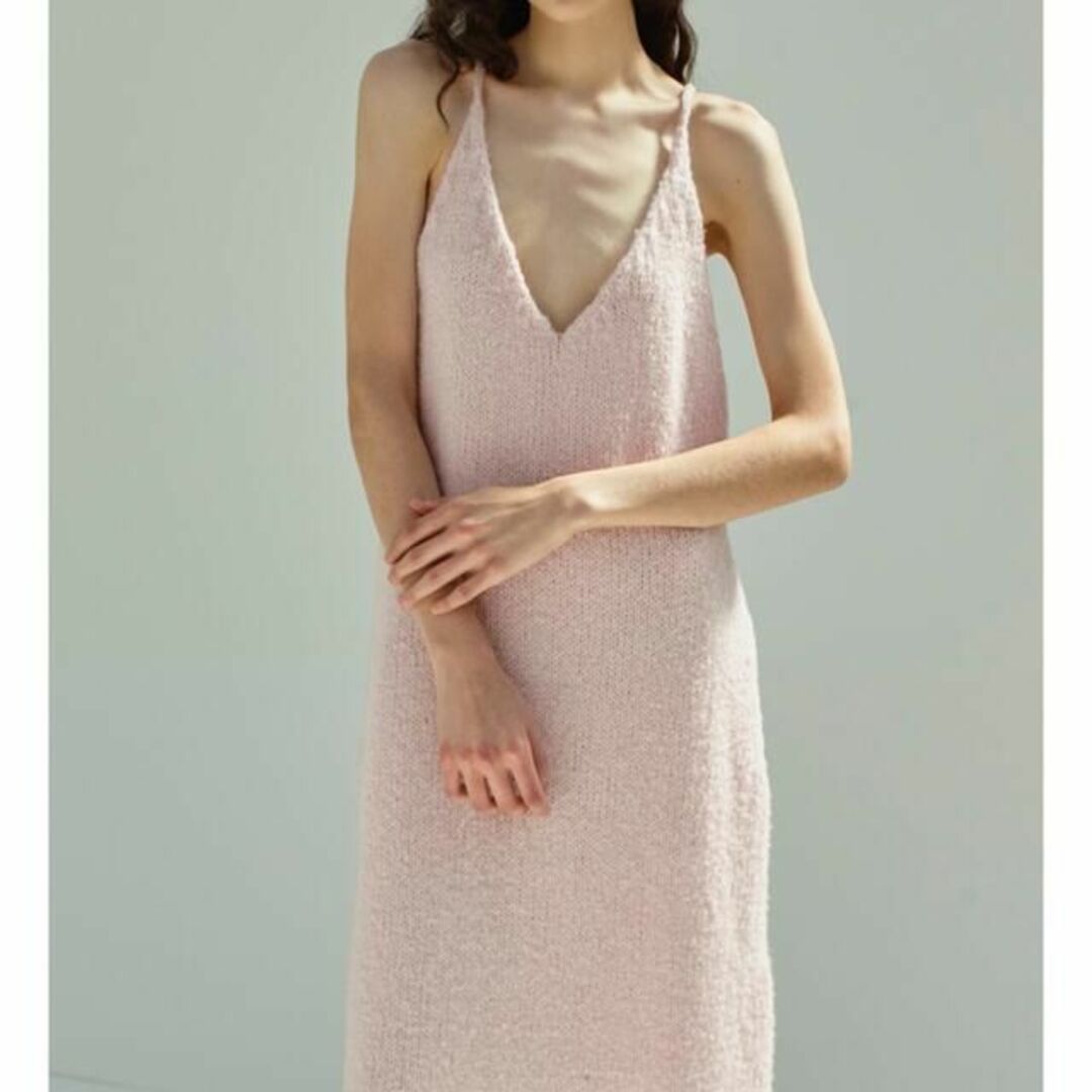 22AW AURALEE WOOL BABY CAMEL KNIT DRESS