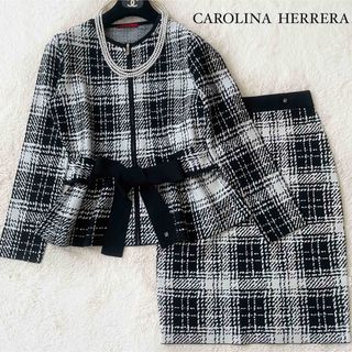 お値下げ品☆CAROLINA HERRERA /キャロリーナへレラ　スーツ紺36