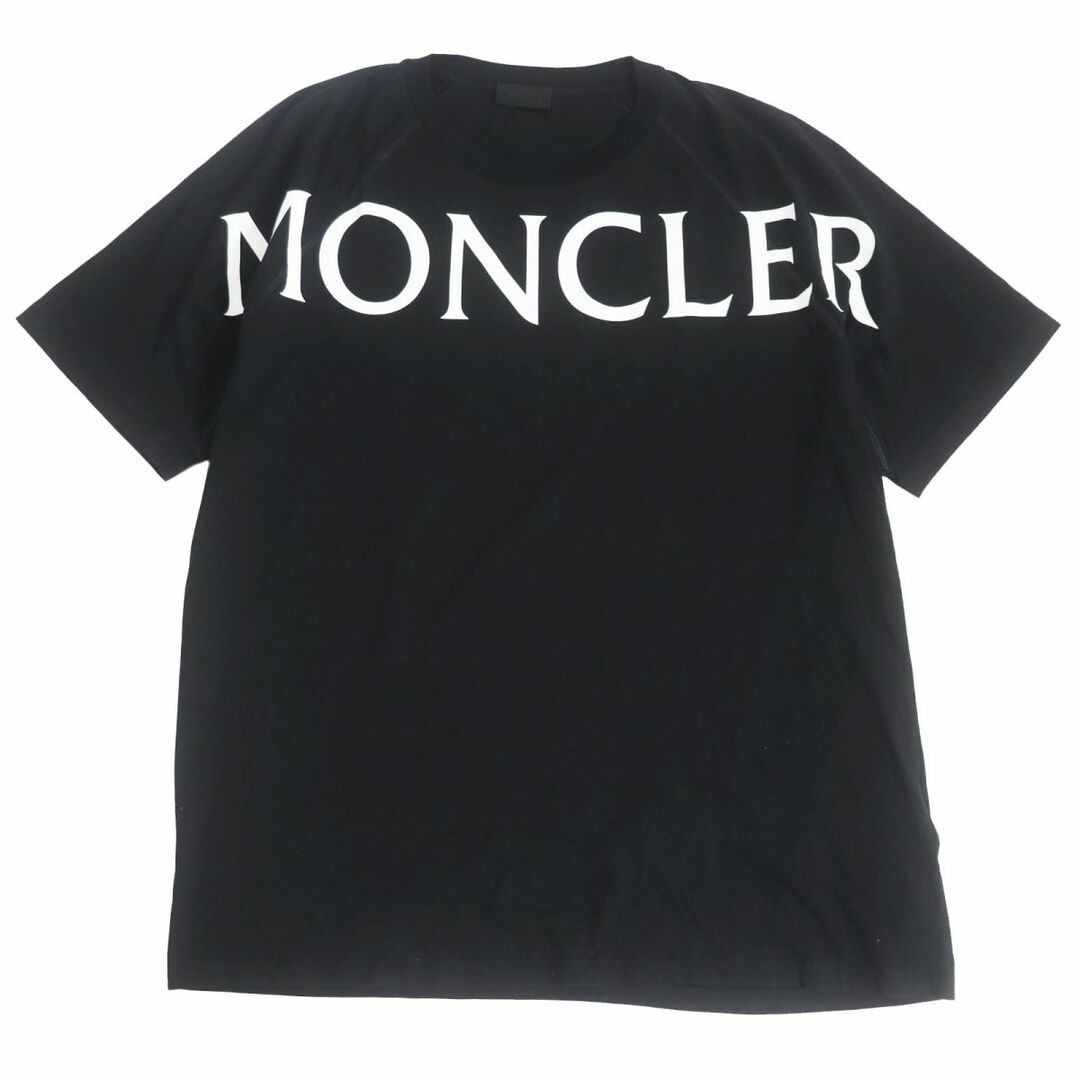 モンクレール Tシャツ 半袖 デカロゴ プリント ブラック L 21SS