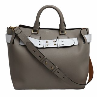 バーバリー(BURBERRY)のBURBERRY バーバリー ベルトバッグ 2Wayショルダーバッグ グレー ホワイト 4076727 レディース【中古】【美品】(ショルダーバッグ)