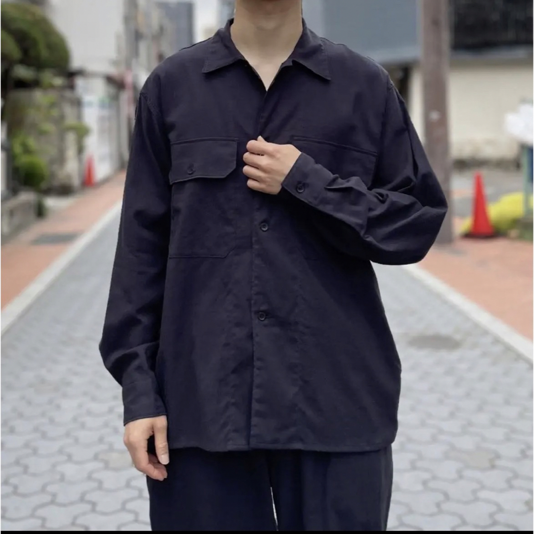 COMOLI 22SS コモリシャツ NAVY 3