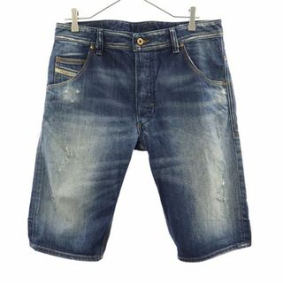 ディーゼル(DIESEL)のディーゼル デニム ショートパンツ W30 ブルー Diesel ボタンフライ ジーンズ メンズ 【中古】  【230830】(ワークパンツ/カーゴパンツ)