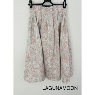ラグナムーン(LagunaMoon)のLAGUNAMOON ラインフラワースカート(ロングスカート)