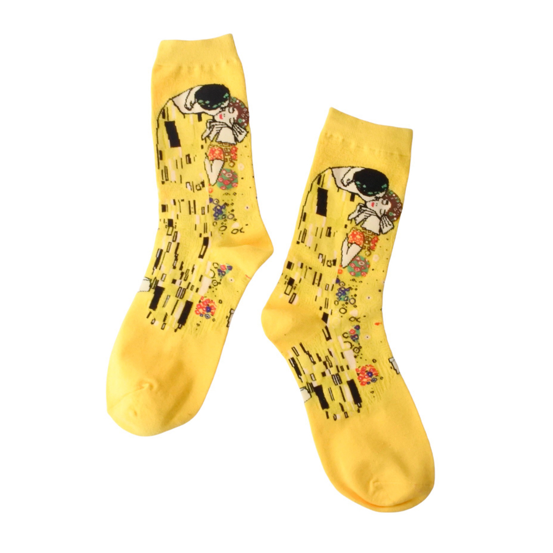 かわいい靴下 接吻 ソックス レディース 靴下socks sox アート 絵画 レディースのレッグウェア(ソックス)の商品写真