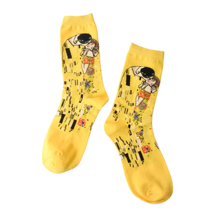 かわいい靴下 接吻 ソックス レディース 靴下socks sox アート 絵画(ソックス)