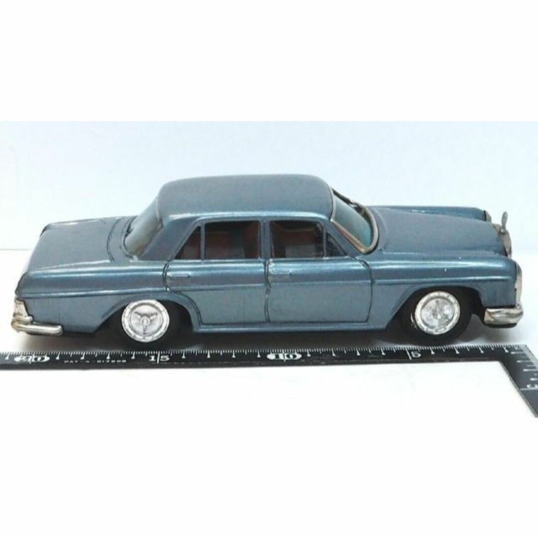 旧バンダイ【メルセデス ベンツ250セダン青】ブリキ ミニチュア自動車