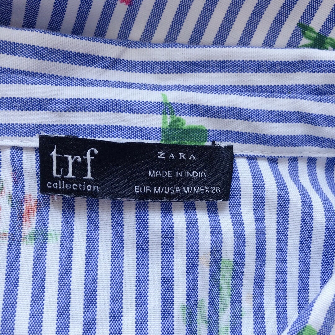 ZARA(ザラ)のZARA サボテンストライプシャツ レディースのトップス(シャツ/ブラウス(半袖/袖なし))の商品写真