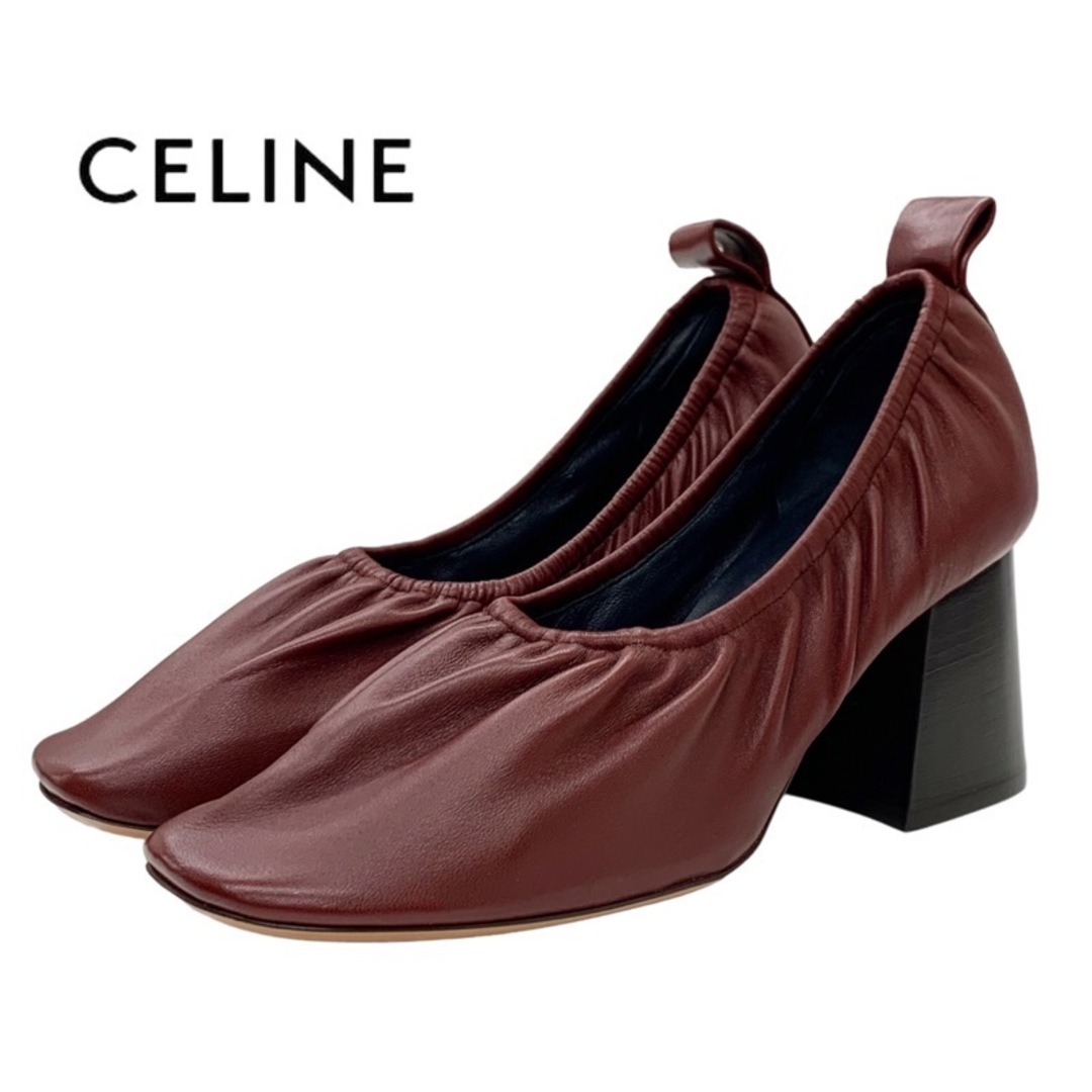 未使用 セリーヌ パンプス 靴 シューズ レザー ボルドー フィービー ... セリーヌ(Celine)パンプス サイズ35 1/2