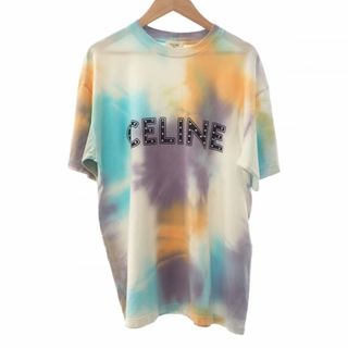 【中古】【Aランク】CELINE セリーヌ スタッズロゴ タイダイ ルーズTシャツ 半袖 トップス 2X687957M.14ML コットン マルチカラー XSサイズ メンズ【ISEYA】(Tシャツ/カットソー(半袖/袖なし))