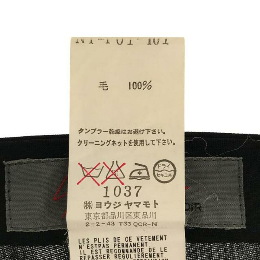 【美品】 YOHJI YAMAMOTO +NOIR / ヨウジヤマモトプリュスノアール | ウールギャバ スラックスパンツ | 1 | ブラック |  レディース