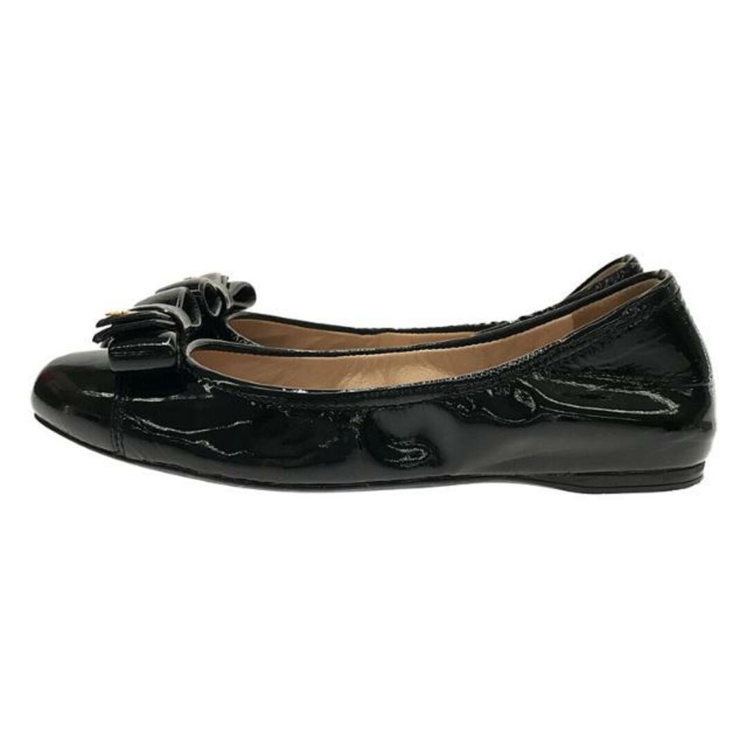 PRADA プラダ フラットシューズ バリエシューズ リボン ロゴ ゴールド- PRADA プラダ フラットシューズ バリエシューズ リボン ロゴ ゴールド-