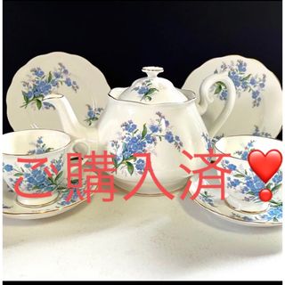 ロイヤルアルバート(ROYAL ALBERT)のロイヤルアルバート Forget me not 勿忘草　ティーポット２人用セット(食器)