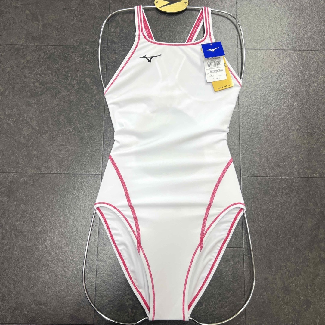 MIZUNO(ミズノ)のミズノ　女性用　エクサースーツ　ホワイト×ピンク　Mサイズ　新品 レディースの水着/浴衣(水着)の商品写真