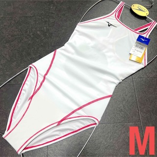 ミズノ(MIZUNO)のミズノ　女性用　エクサースーツ　ホワイト×ピンク　Mサイズ　新品(水着)