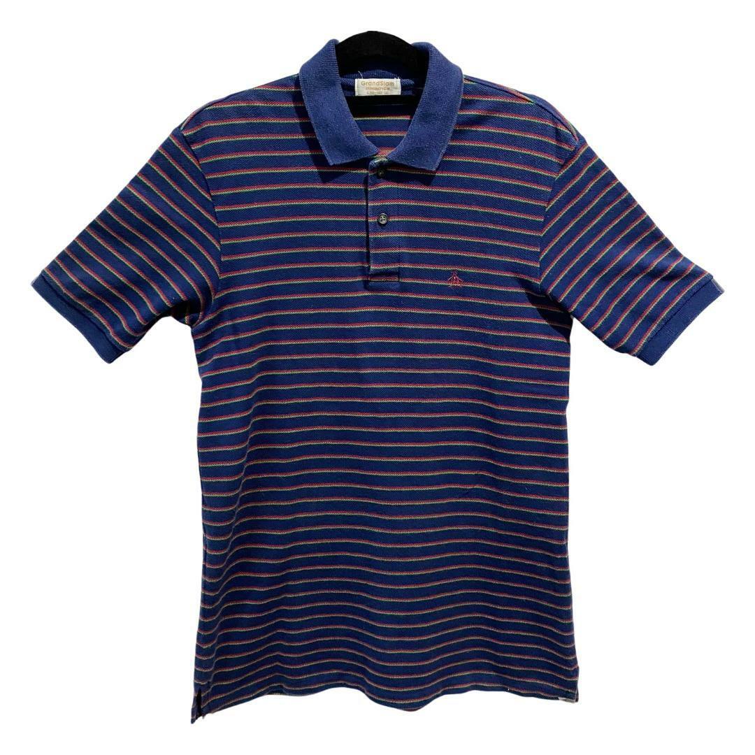 Munsingwear - マンシングウェア ポロシャツ ボーダー柄 ネイビー C90 Munsingwear - マンシングウェア ポロシャツ ボーダー柄 ネイビー C90