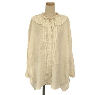 ネストローブ(nest Robe)の【美品】  nest robe / ネストローブ | ラッフルカラーブラウス | F | アイボリー | レディース(シャツ/ブラウス(長袖/七分))