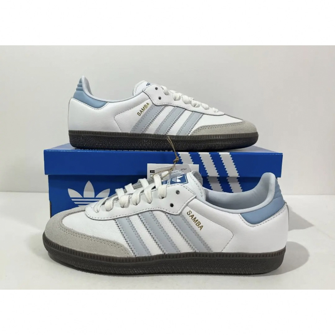 新品】24.5cm adidas SAMBA OG サンバ ハローブルー-