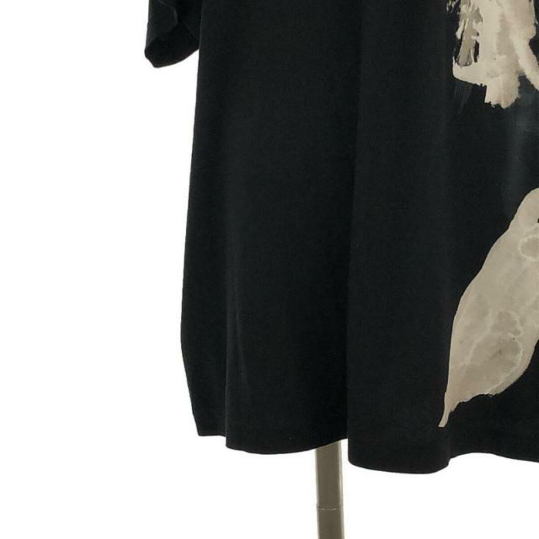 【美品】  BLACK Scandal YOHJI YAMAMOTO / ブラックスキャンダルヨウジヤマモト | 朝倉プリントBIG T スリット オーバーTシャツ | 2 | ブラック | メンズ