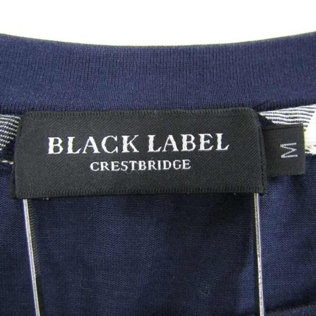 ブラックレーベル 半袖Tシャツ ロゴ コットン100% トップス メンズ Mサイズ ネイビー BLACK LABEL