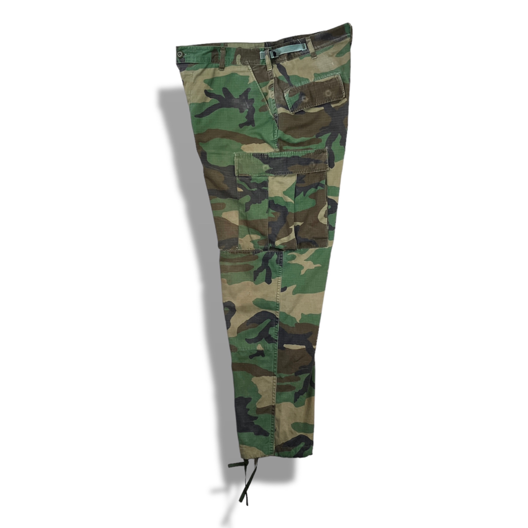 安全保証付き 80s US ARMY BDU カーゴパンツ ウッドランドカモ 迷彩