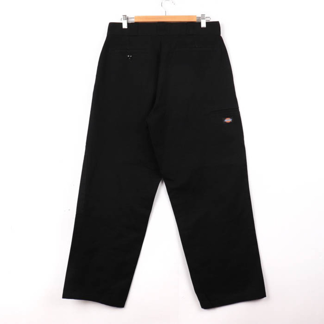 【定番人気】Dickies ルーズフィット ダブルニー ワークパンツ 黒 34