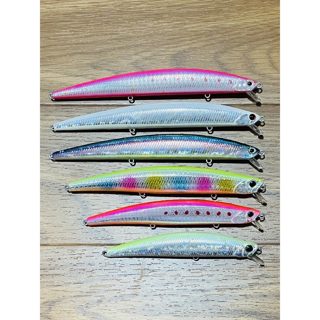 SHIMANO(シマノ)のシーバス ルアー 6点 フックカバー&ケース付 Tide Minnow DUO スポーツ/アウトドアのフィッシング(ルアー用品)の商品写真