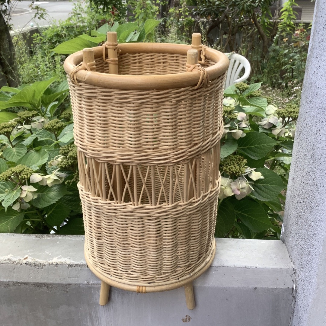 ラタン 籐 傘立て 鉢カバー ハンドメイド | フリマアプリ ラクマ