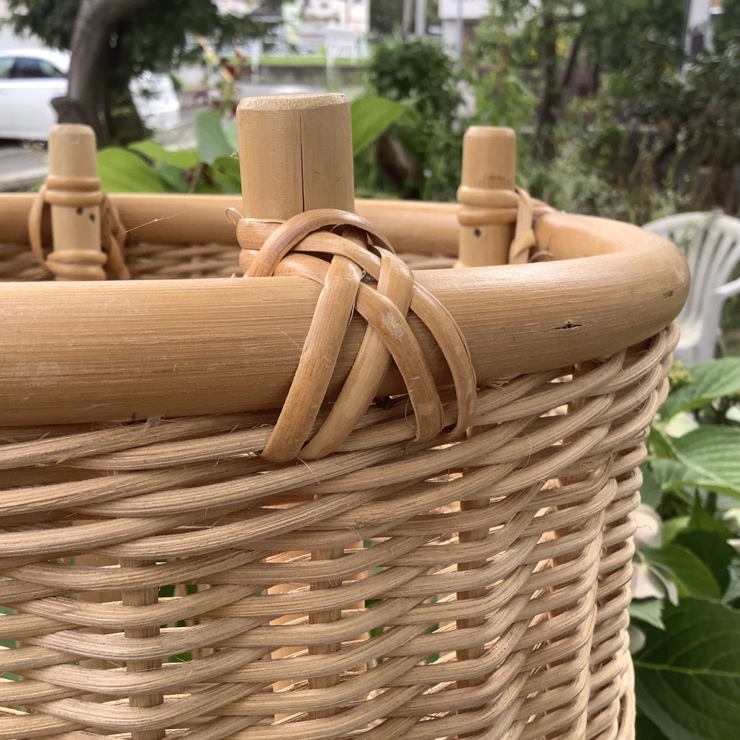 ラタン 籐 傘立て 鉢カバー ハンドメイド