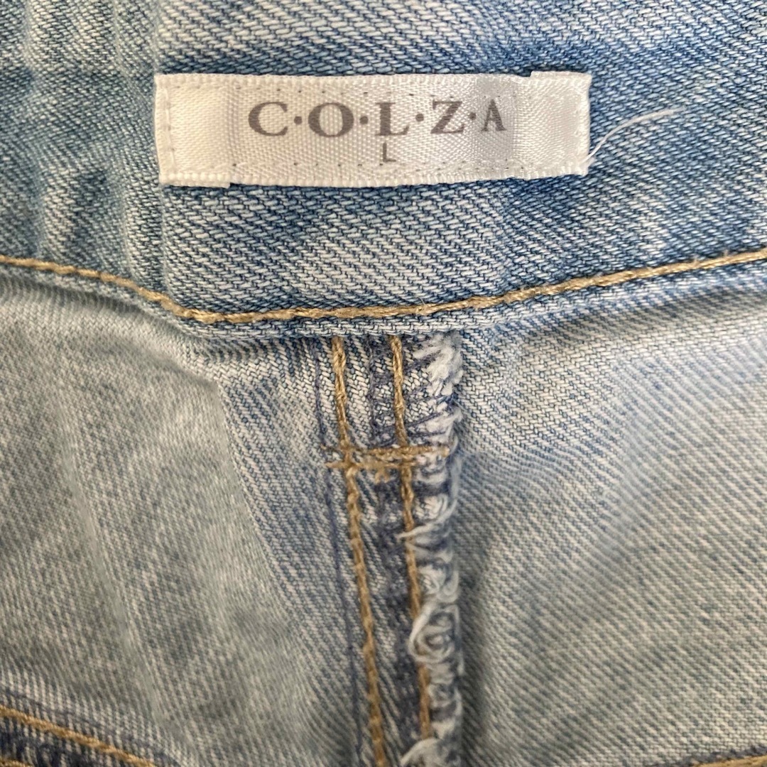 HONEYS(ハニーズ)の【C.O.L.Z.A】ハニーズ ダメージデニム ショートパンツ 薄い色 Lサイズ レディースのパンツ(ショートパンツ)の商品写真