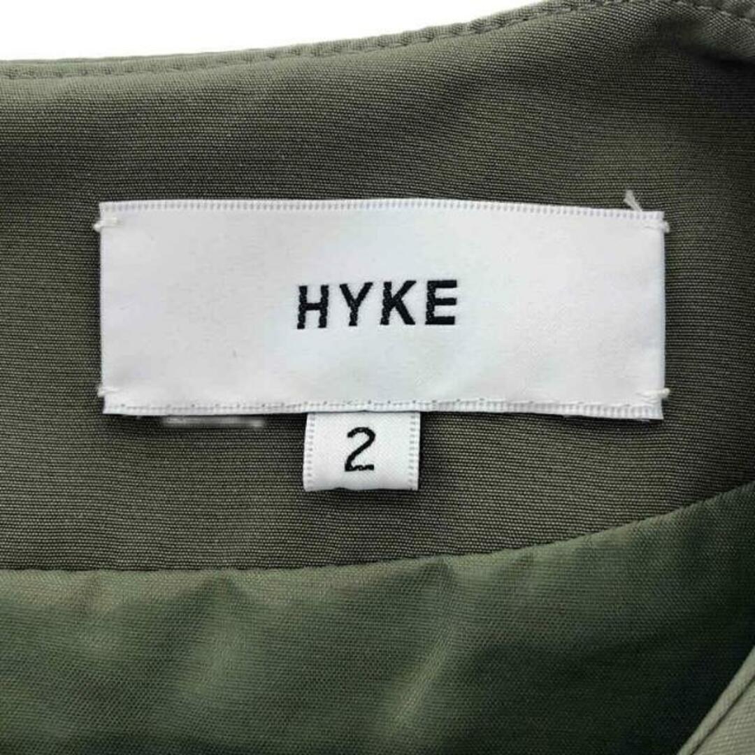 HYKE(ハイク)のHYKE / ハイク | プリーツ ノースリーブワンピース | 2 | カーキ | レディース レディースのワンピース(ロングワンピース/マキシワンピース)の商品写真