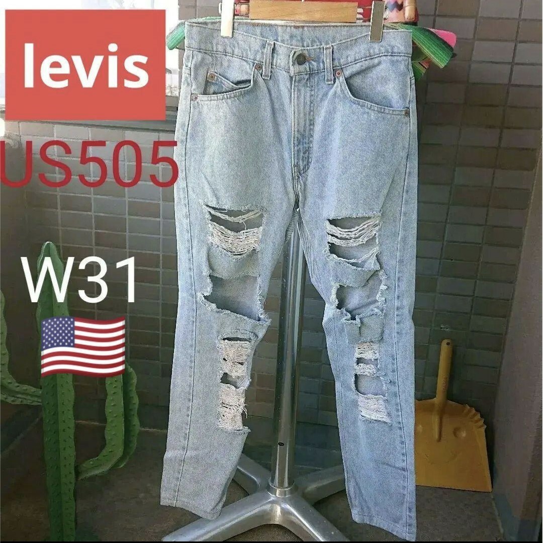 no1209 levis リーバイス 505 W31 オレンジタブ アメリカ製