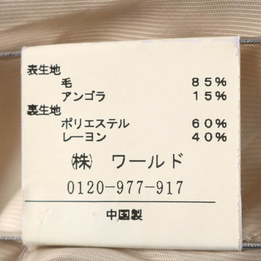 UNTITLED - アンタイトル ノーカラーコート ショート丈 ウール