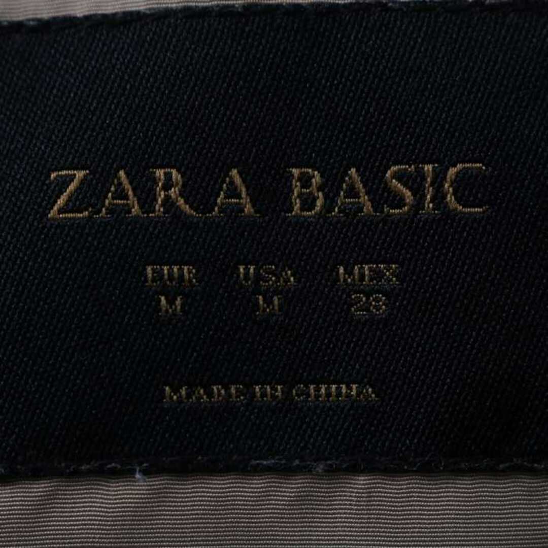 ザラ 中綿ジャケット ブルゾン ショート丈 フード付 ベルト 比翼 無地 アウター レディース Mサイズ ベージュ ZARA 1