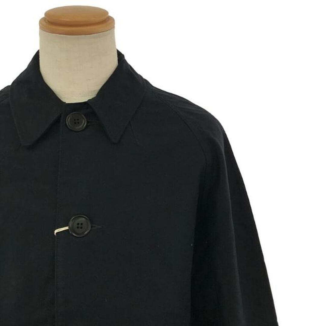 【新品】  BONCOURA / ボンクラ | ブラックモールスキン ステンカラー ロングコート | 36 | Black | メンズ 1