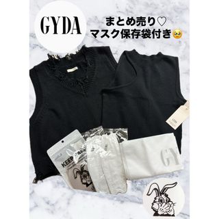 ジェイダ(GYDA)の【タグ付き新品未使用】GYDA アシメデザインノースリニットトップス 付属品付き(カットソー(半袖/袖なし))