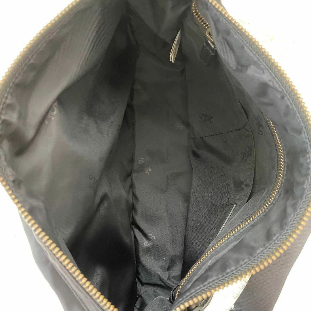 agnes b.(アニエスベー)の美品♡ アニエスベー ショルダーバッグ 斜め掛け 肩掛け ナイロン レザー 黒 レディースのバッグ(ショルダーバッグ)の商品写真