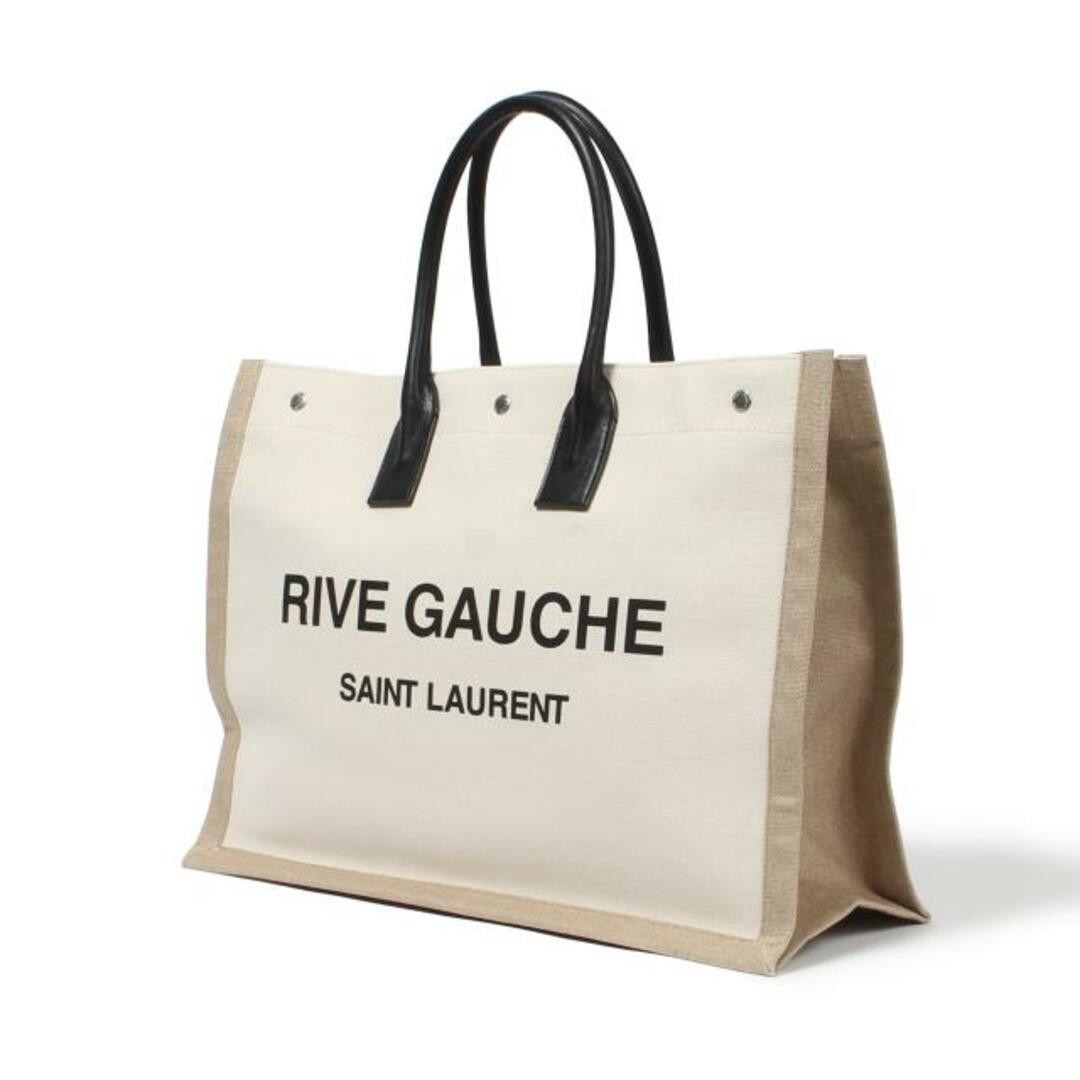 【新品未使用】 SAINT LAURENT サンローラン トート ハンドバッグ RIVE GAUCHE TOTE リヴゴーシュトート キャンバス 499290FAABR 【GREGGIO/NATURALE/NERO】並行輸入品