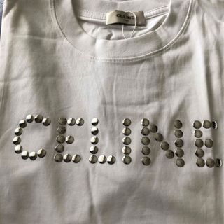 Celine スタッズ付きロゴTシャツ