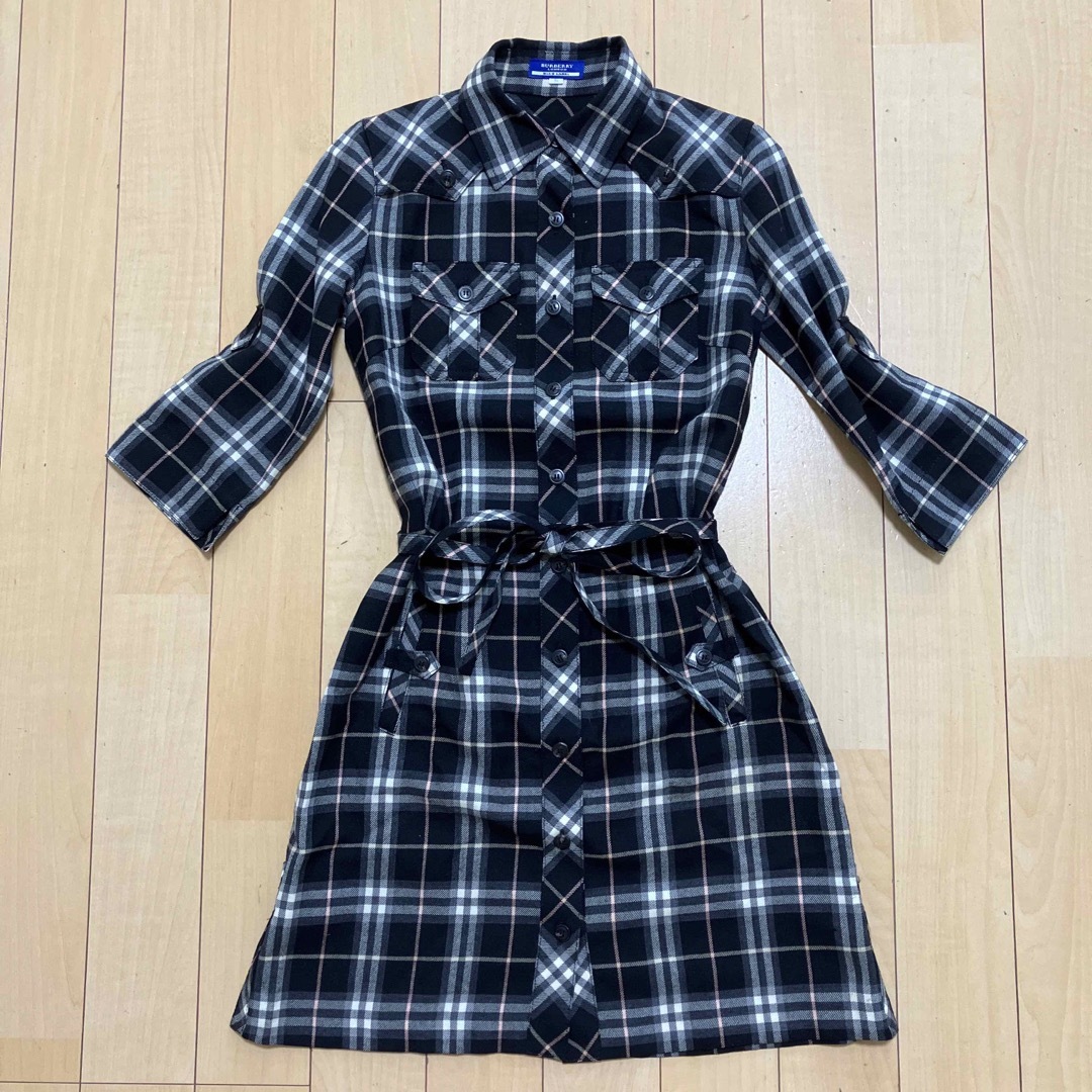 Burberry シャツワンピース チェックワンピース - ワンピース Burberry シャツワンピース チェックワンピース - ワンピース