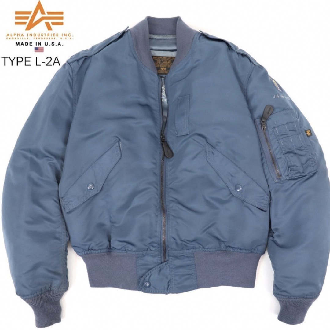 ALPHA INDUSTRIES(アルファインダストリーズ)のUSA製 アメリカ軍 ALPHA TYPE L-2A フライトジャケット メンズのジャケット/アウター(フライトジャケット)の商品写真