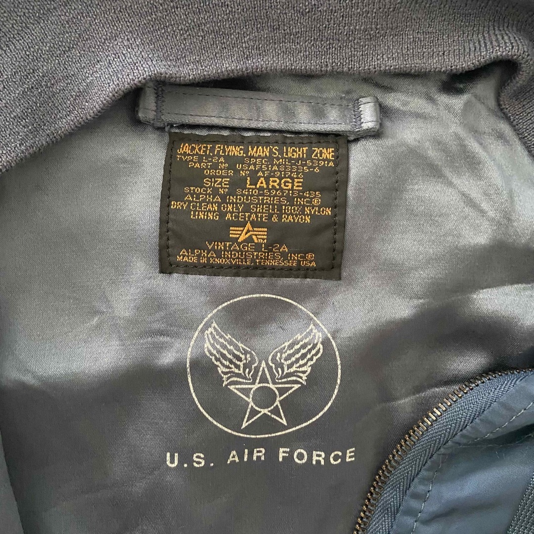 ALPHA INDUSTRIES(アルファインダストリーズ)のUSA製 アメリカ軍 ALPHA TYPE L-2A フライトジャケット メンズのジャケット/アウター(フライトジャケット)の商品写真