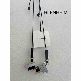 BLENHEIM ロープネックレス　ブラック×シルバー(ネックレス)