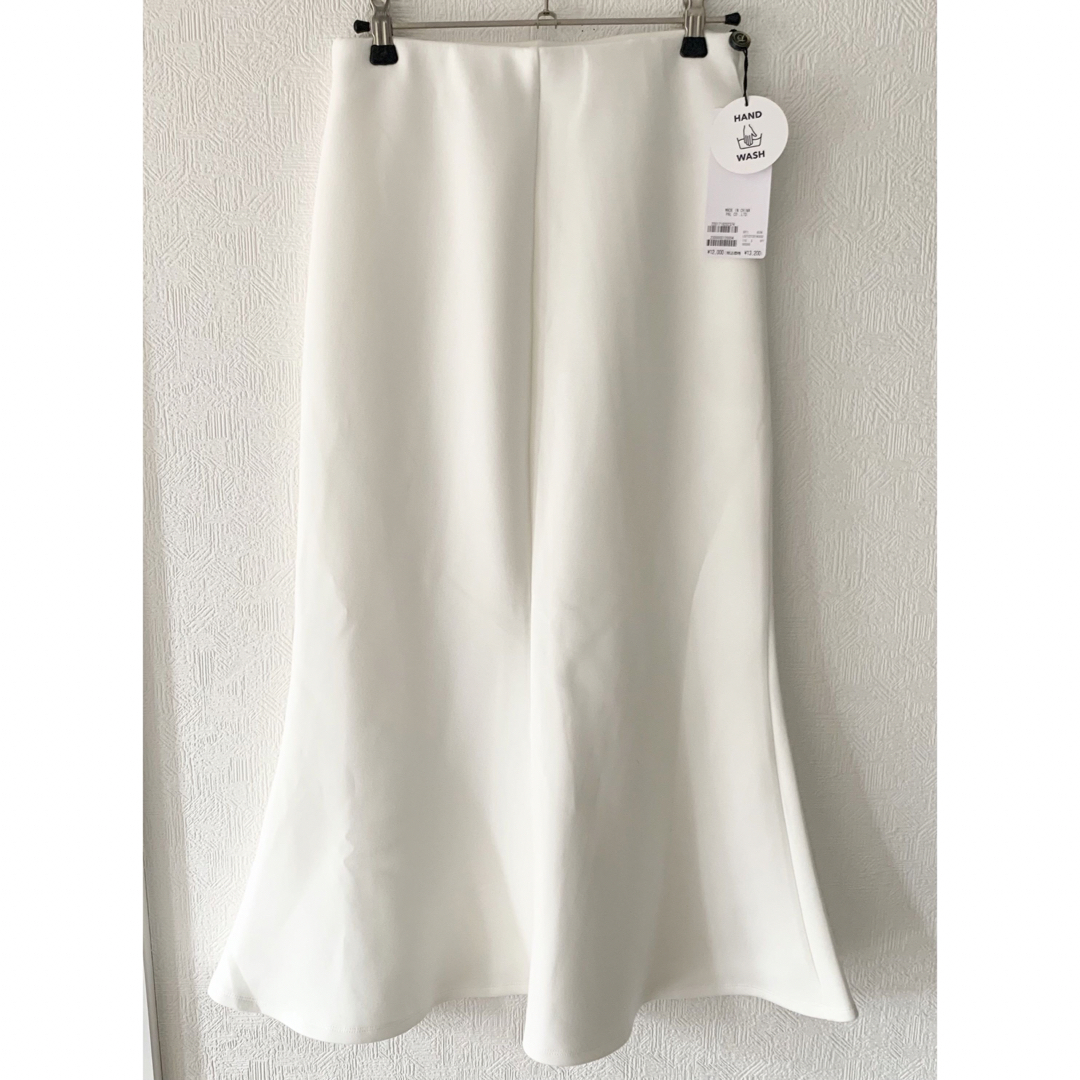 新品【Loungedress】ポンチマーメイドスカート WHITE / Sサイズ