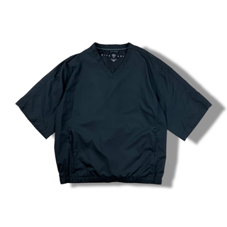 ナイキ(NIKE)の00s Y2K NIKE ナイキ ナイロンプルオーバー　半袖　テック系　ブラック(Tシャツ/カットソー(半袖/袖なし))