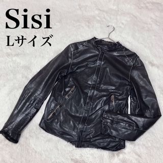 SiSii シシ　レザージャケット　MA-1　M　ブラック　美品