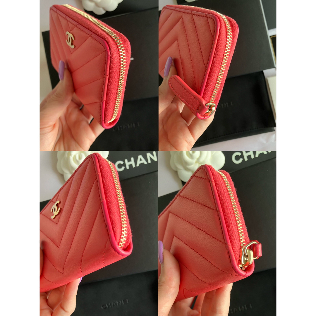 CHANEL(シャネル)のシャネル シェブロン コインパース ラムスキン 小銭入れ 財布 コインケース レディースのファッション小物(財布)の商品写真